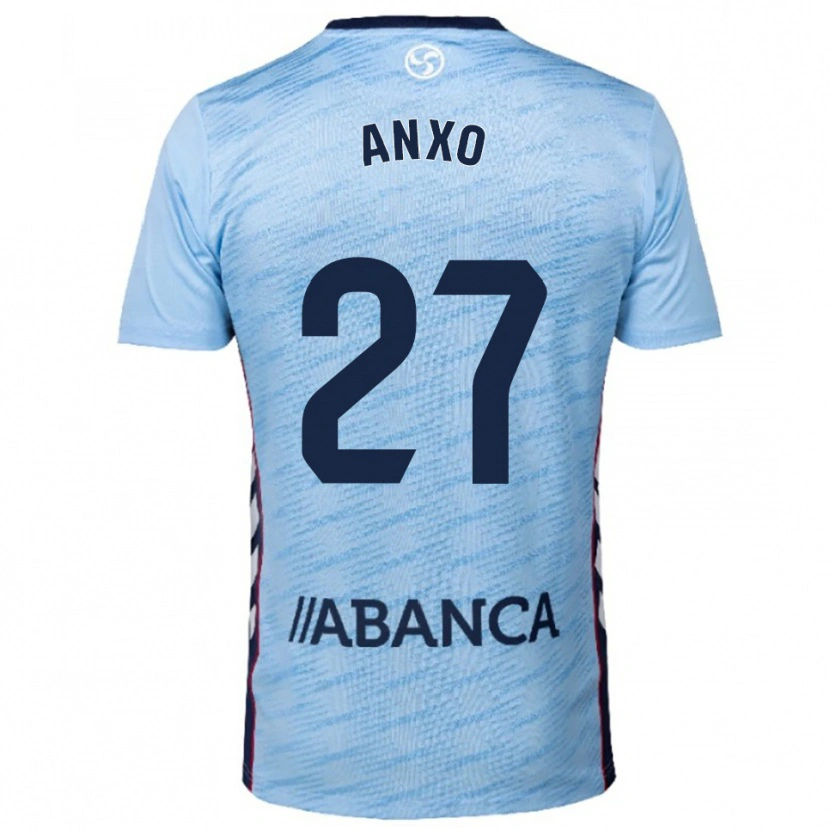 Danxen Dzieci Anxo Rodríguez #27 Błękitno-Czerwony Domowa Koszulka 2025/26 Koszulki Klubowe