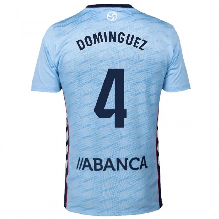 Danxen Dzieci Javi Domínguez #4 Błękitno-Czerwony Domowa Koszulka 2025/26 Koszulki Klubowe