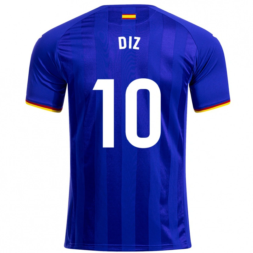 Danxen Dzieci Rafa Diz #10 Niebiesko-Czerwono-Żółty Domowa Koszulka 2025/26 Koszulki Klubowe