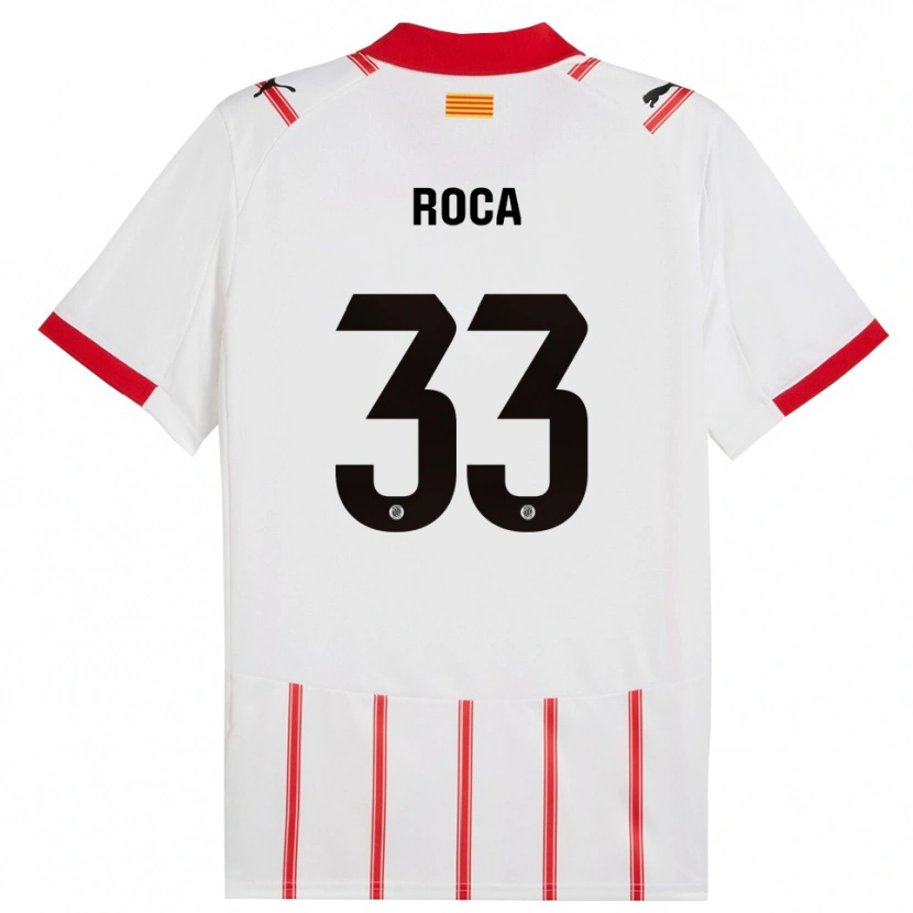 Danxen Dzieci Joel Roca #33 Biało-Czerwony Domowa Koszulka 2025/26 Koszulki Klubowe