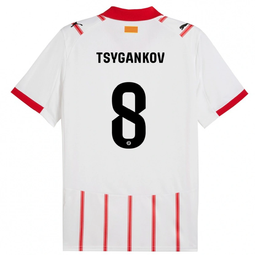 Danxen Dzieci Viktor Tsygankov #8 Biało-Czerwony Domowa Koszulka 2025/26 Koszulki Klubowe