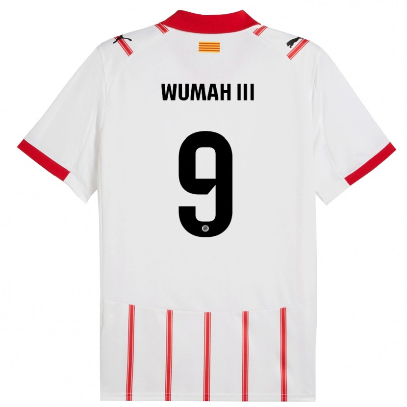 Danxen Dzieci Edward Wumah Iii #9 Biało-Czerwony Domowa Koszulka 2025/26 Koszulki Klubowe