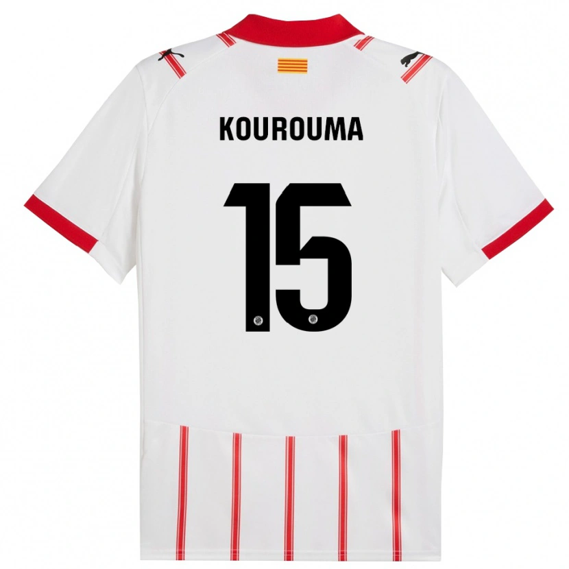 Danxen Dzieci Lass Kourouma #15 Biało-Czerwony Domowa Koszulka 2025/26 Koszulki Klubowe