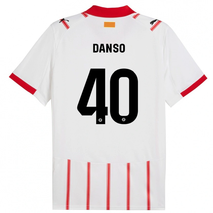 Danxen Dzieci Jordi Danso #40 Biało-Czerwony Domowa Koszulka 2025/26 Koszulki Klubowe