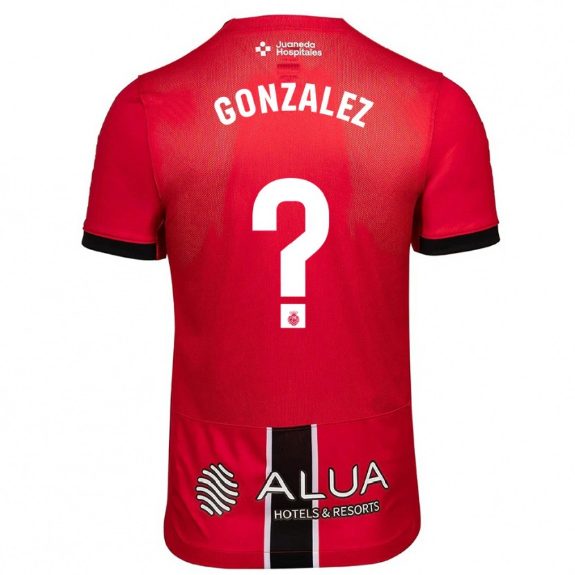 Danxen Dzieci Adrià González #0 Czerwono-Czarny Domowa Koszulka 2025/26 Koszulki Klubowe