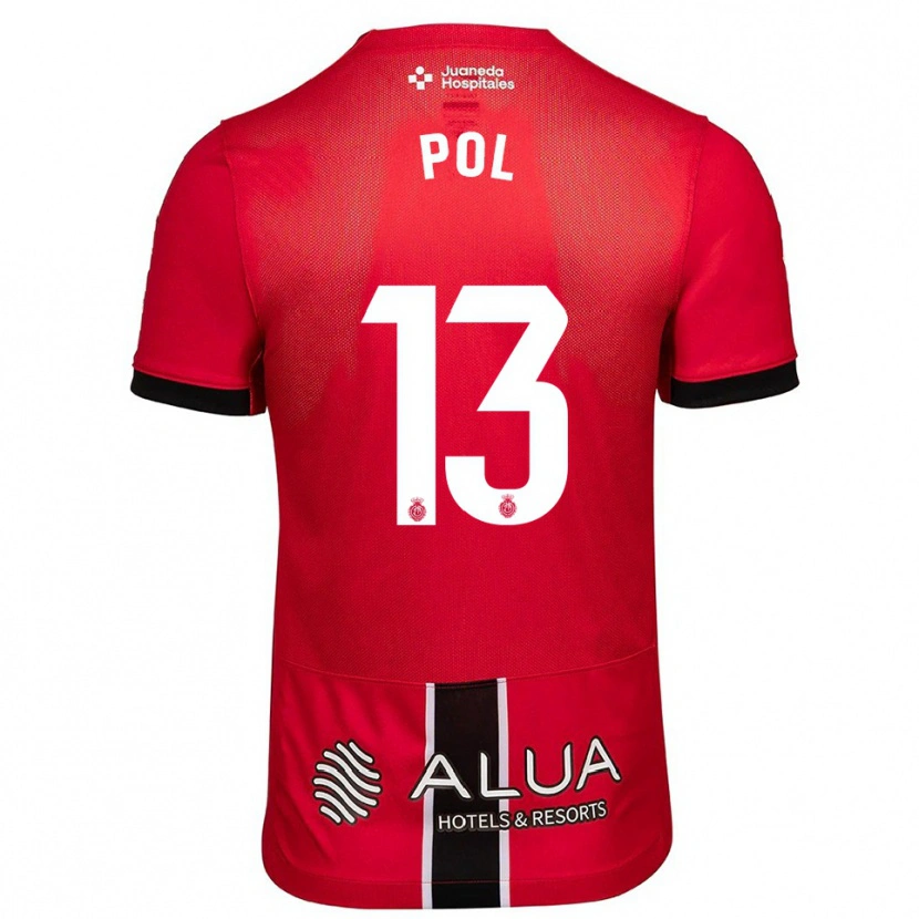 Danxen Dzieci Joan Pol #13 Czerwono-Czarny Domowa Koszulka 2025/26 Koszulki Klubowe