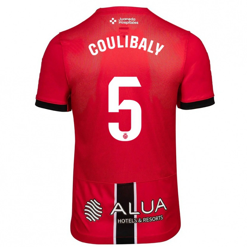 Danxen Dzieci Habib Anas Coulibaly #5 Czerwono-Czarny Domowa Koszulka 2025/26 Koszulki Klubowe