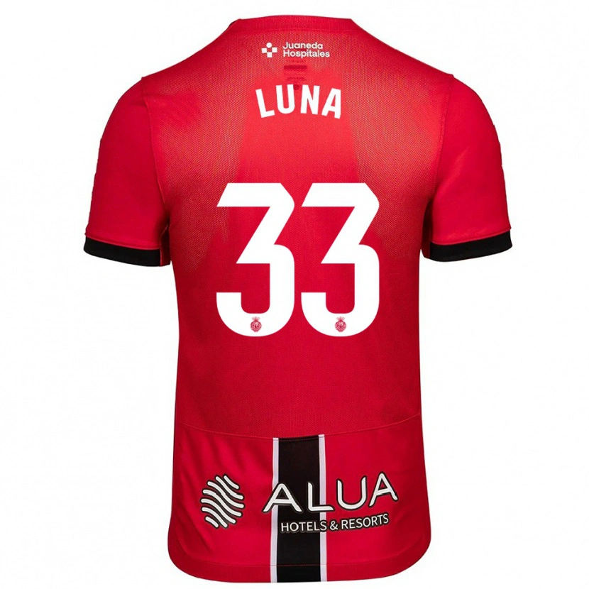 Danxen Dzieci Daniel Luna #33 Czerwono-Czarny Domowa Koszulka 2025/26 Koszulki Klubowe