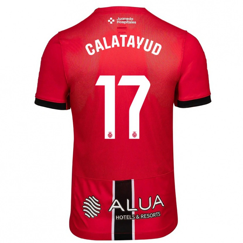 Danxen Dzieci Miguel Calatayud #17 Czerwono-Czarny Domowa Koszulka 2025/26 Koszulki Klubowe