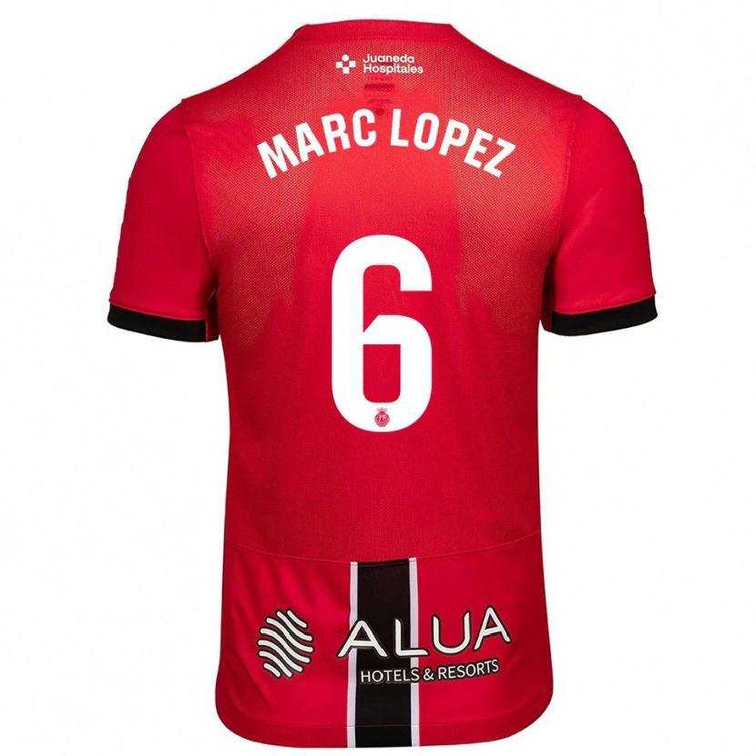 Danxen Dzieci Marc López #6 Czerwono-Czarny Domowa Koszulka 2025/26 Koszulki Klubowe