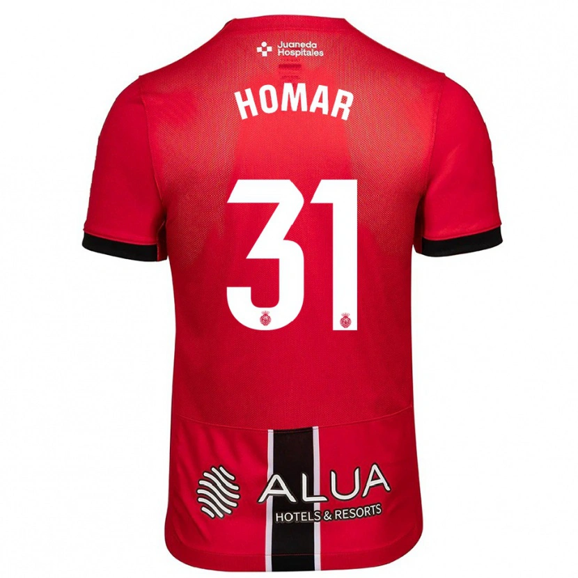 Danxen Dzieci Gaspar Homar #31 Czerwono-Czarny Domowa Koszulka 2025/26 Koszulki Klubowe