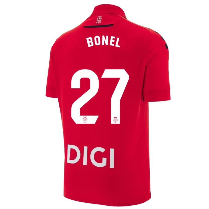 Danxen Dzieci Aimar Bonel #27 Czerwono-Czarny Domowa Koszulka 2025/26 Koszulki Klubowe