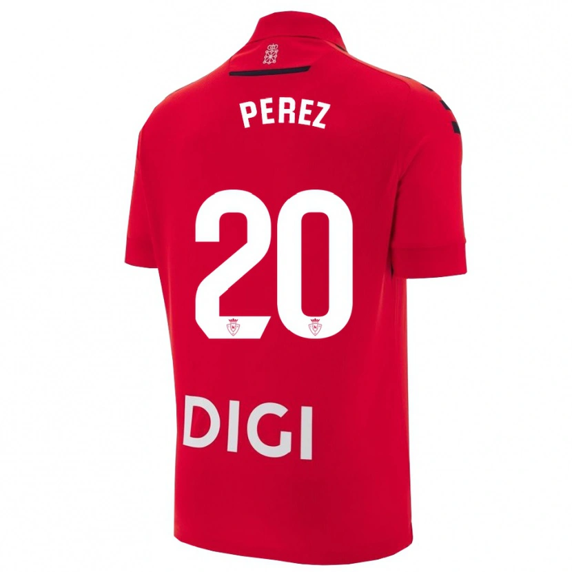 Danxen Dzieci Bruno Pérez #20 Czerwono-Czarny Domowa Koszulka 2025/26 Koszulki Klubowe