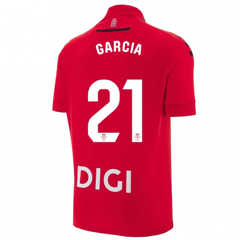 Danxen Dzieci Jon García #21 Czerwono-Czarny Domowa Koszulka 2025/26 Koszulki Klubowe