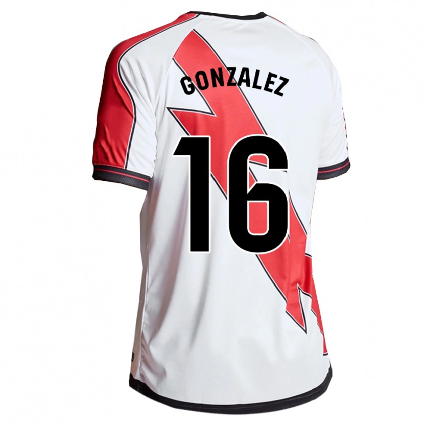 Danxen Dzieci Aitor González #16 Biało-Czerwony Domowa Koszulka 2025/26 Koszulki Klubowe