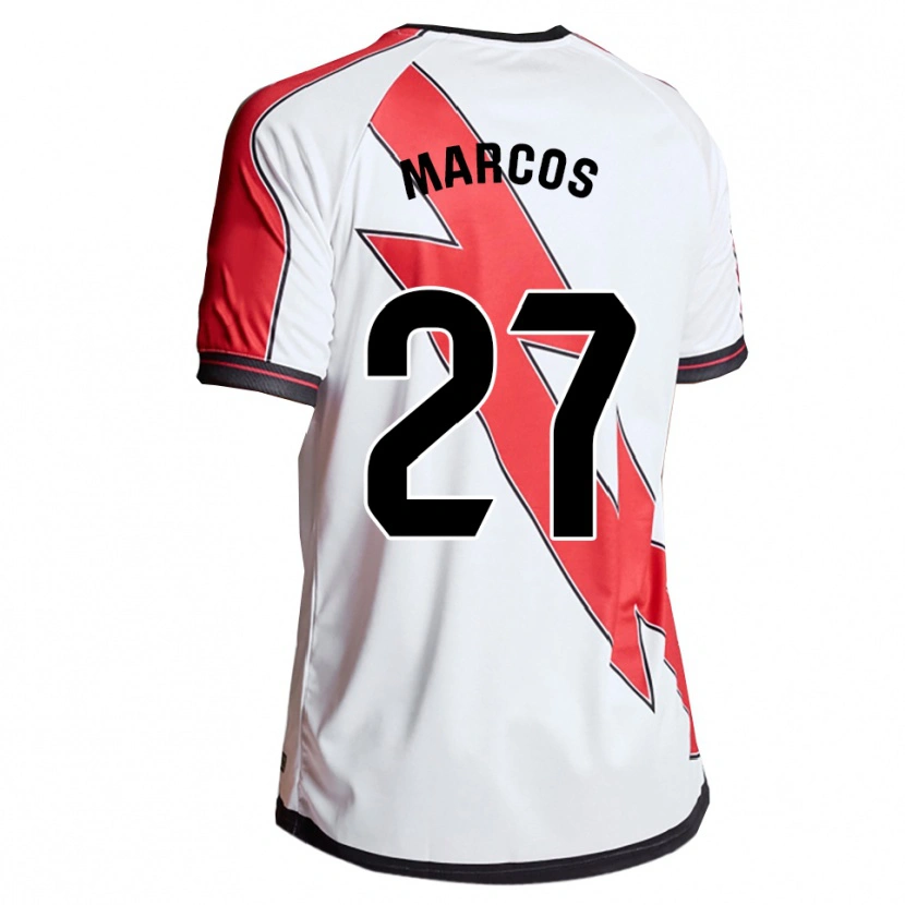 Danxen Dzieci Álvaro Marcos #27 Biało-Czerwony Domowa Koszulka 2025/26 Koszulki Klubowe