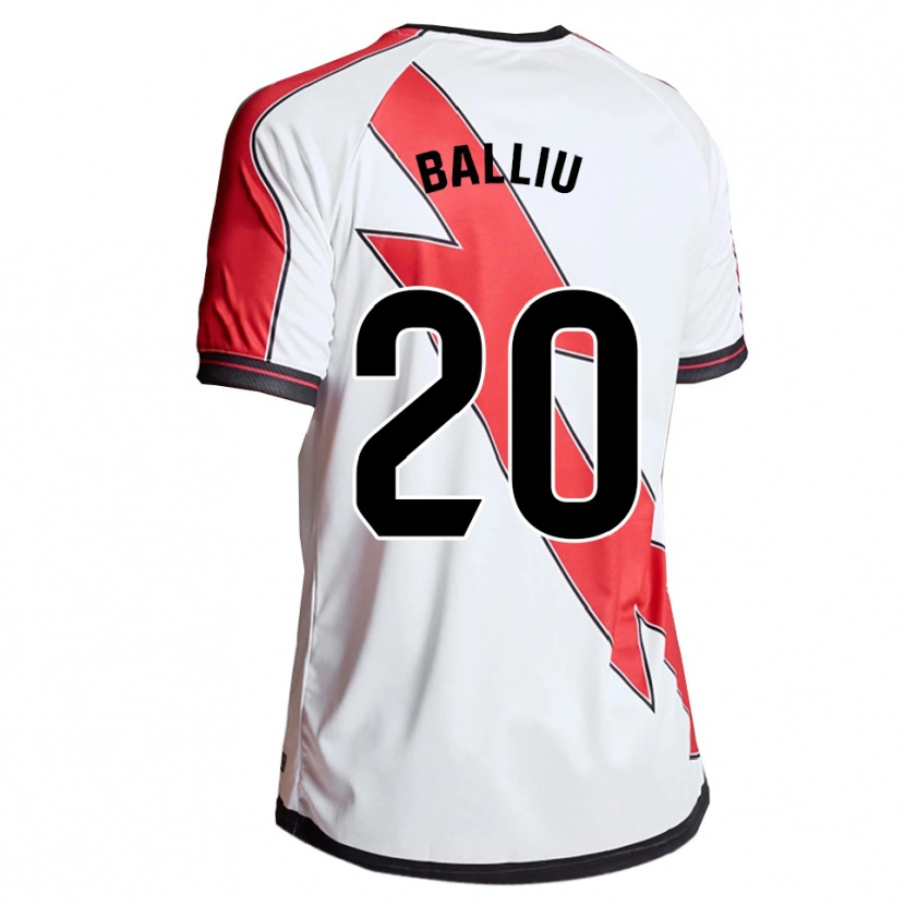 Danxen Dzieci Iván Balliu #20 Biało-Czerwony Domowa Koszulka 2025/26 Koszulki Klubowe