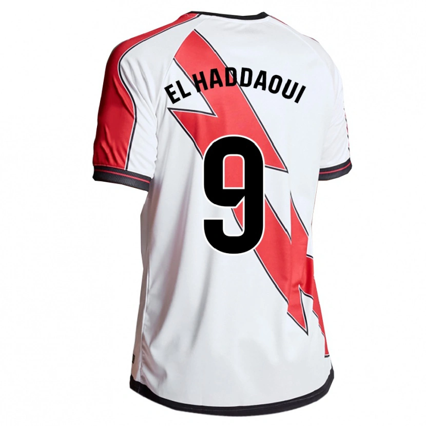 Danxen Dzieci Hamza El Haddaoui #9 Biało-Czerwony Domowa Koszulka 2025/26 Koszulki Klubowe