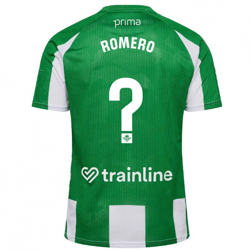Danxen Dzieci Dani Romero #0 Zielono-Biały Domowa Koszulka 2025/26 Koszulki Klubowe