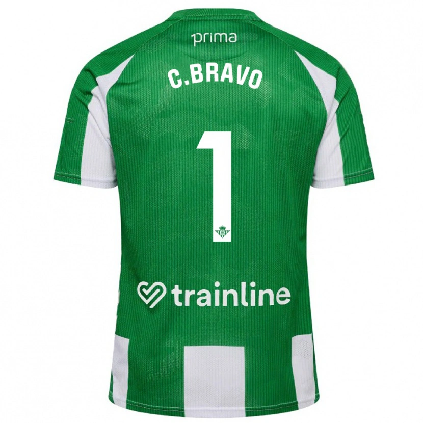 Danxen Dzieci Claudio Bravo #1 Zielono-Biały Domowa Koszulka 2025/26 Koszulki Klubowe
