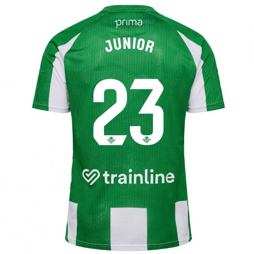 Danxen Dzieci Junior Firpo #23 Zielono-Biały Domowa Koszulka 2025/26 Koszulki Klubowe