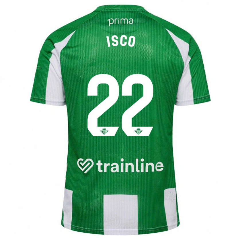 Danxen Dzieci Isco #22 Zielono-Biały Domowa Koszulka 2025/26 Koszulki Klubowe