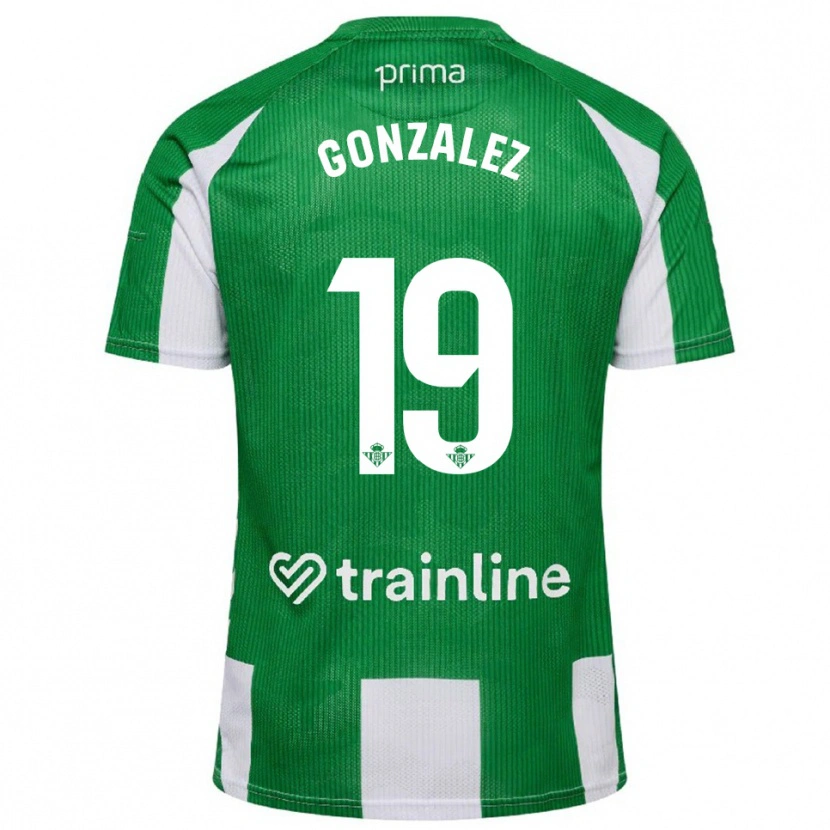 Danxen Dzieci Juan González #19 Zielono-Biały Domowa Koszulka 2025/26 Koszulki Klubowe