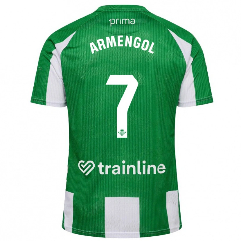 Danxen Dzieci Carla Armengol #7 Zielono-Biały Domowa Koszulka 2025/26 Koszulki Klubowe