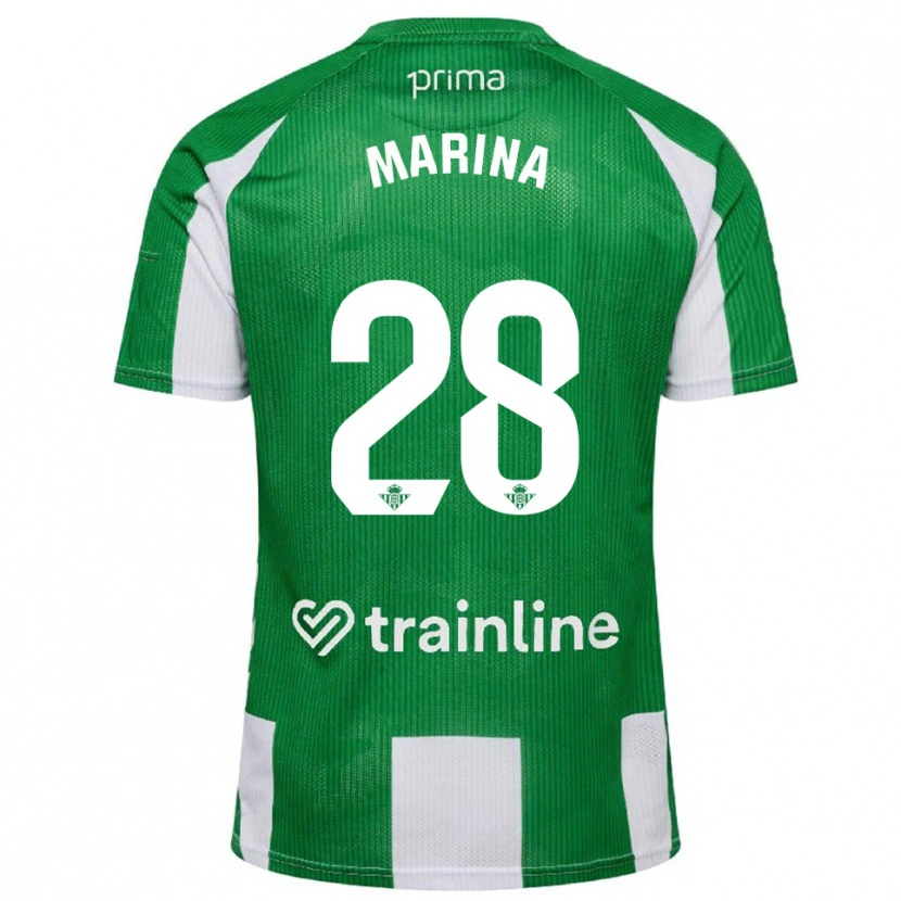 Danxen Dzieci Marina Sánchez #28 Zielono-Biały Domowa Koszulka 2025/26 Koszulki Klubowe