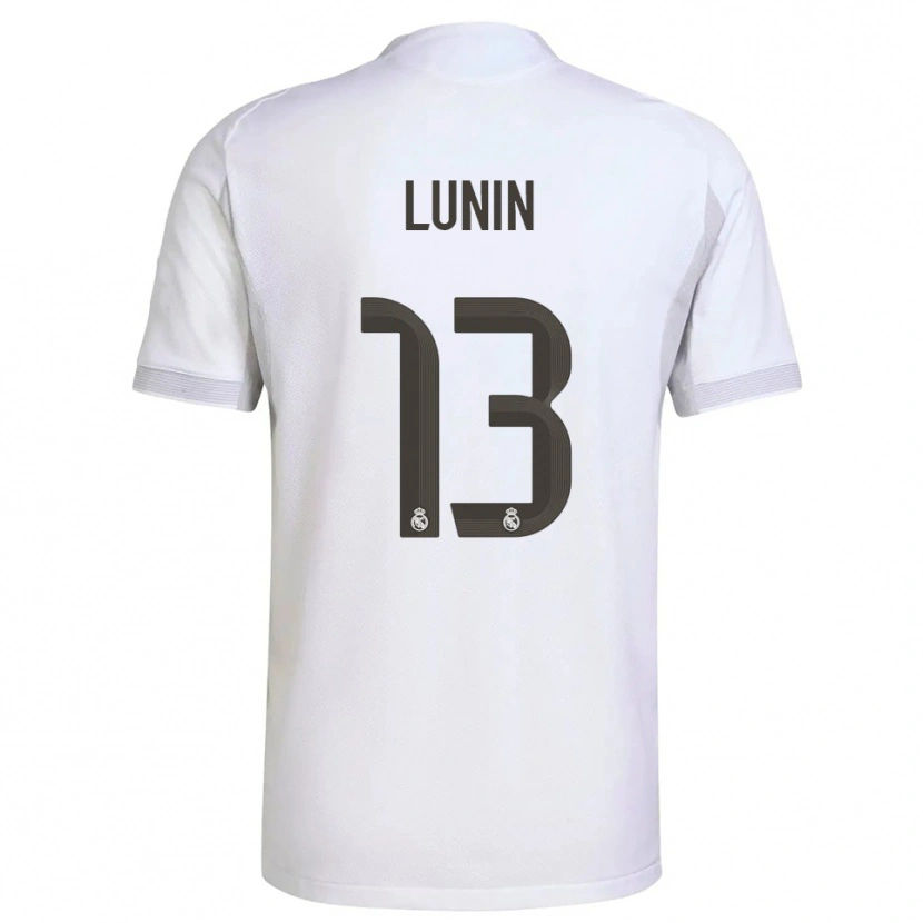 Danxen Dzieci Andriy Lunin #13 Biało-Żółty Domowa Koszulka 2025/26 Koszulki Klubowe