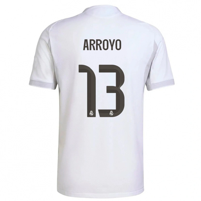Danxen Dzieci Diego Arroyo #13 Biało-Żółty Domowa Koszulka 2025/26 Koszulki Klubowe