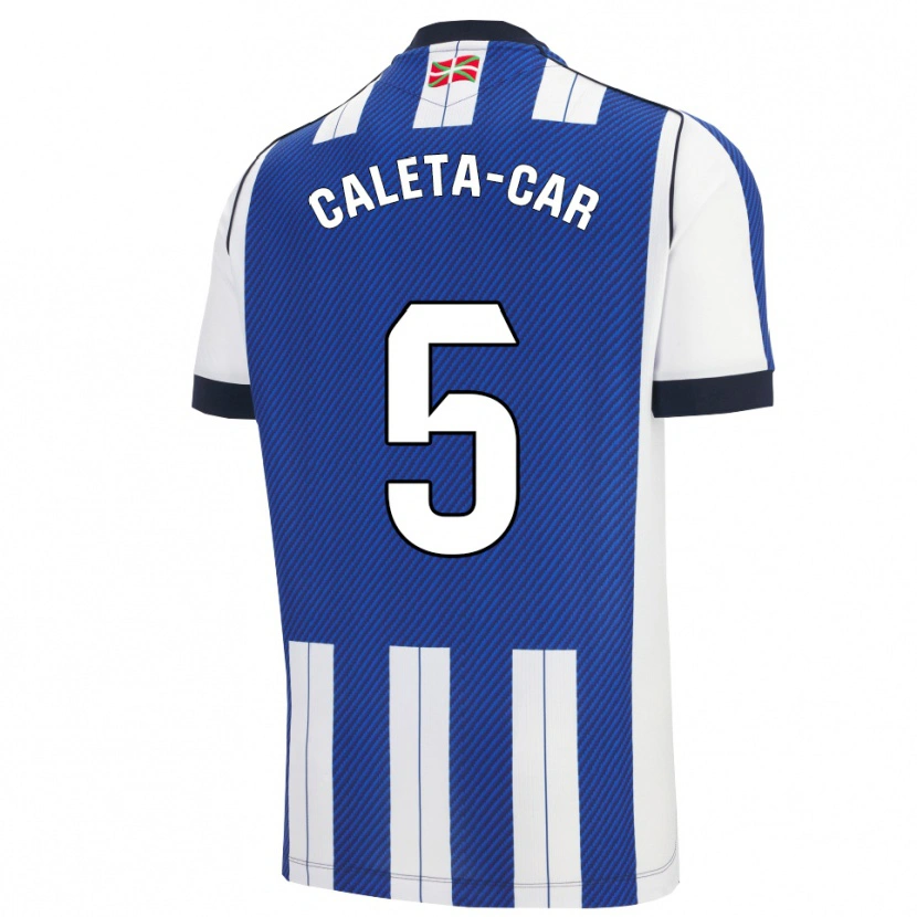 Danxen Dzieci Duje Caleta-Car #5 Niebiesko-Biały Domowa Koszulka 2025/26 Koszulki Klubowe