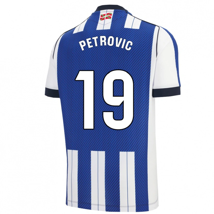 Danxen Dzieci Luka Petrovic #19 Niebiesko-Biały Domowa Koszulka 2025/26 Koszulki Klubowe