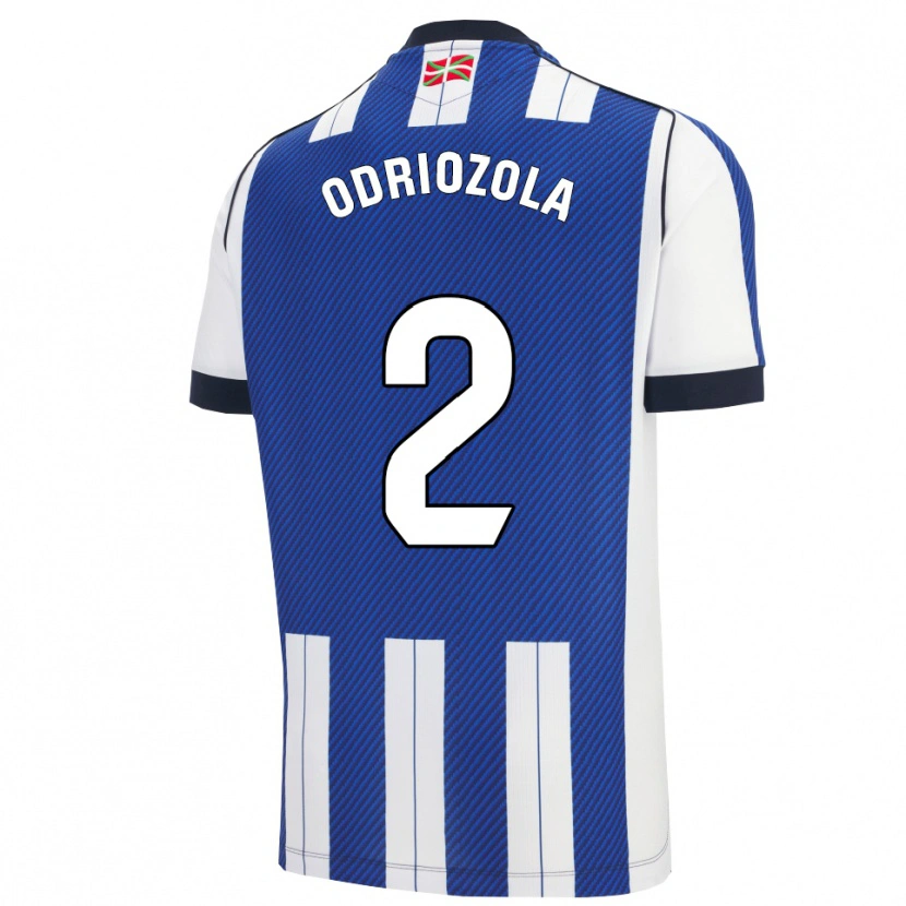 Danxen Dzieci Álvaro Odriozola #2 Niebiesko-Biały Domowa Koszulka 2025/26 Koszulki Klubowe