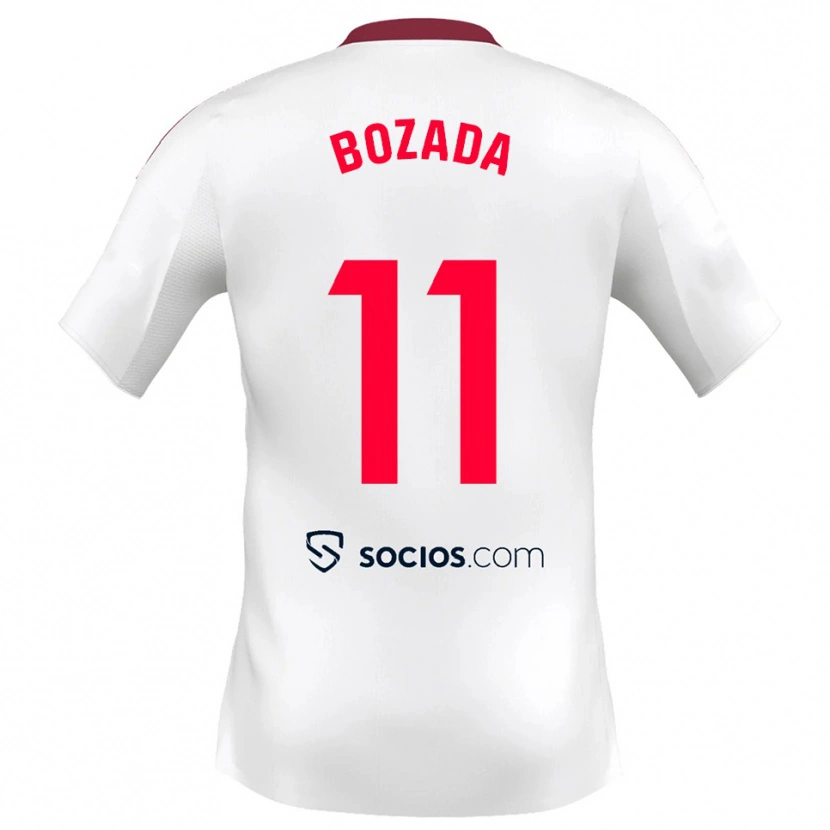 Danxen Dzieci José Antonio Bozada #11 Biało-Czerwony Domowa Koszulka 2025/26 Koszulki Klubowe