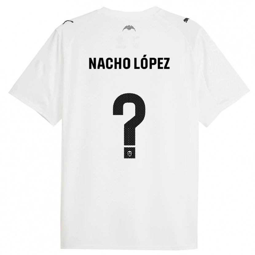 Danxen Dzieci Nacho López #0 Biało-Czarny Domowa Koszulka 2025/26 Koszulki Klubowe