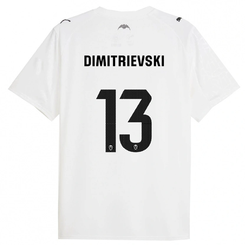 Danxen Dzieci Stole Dimitrievski #13 Biało-Czarny Domowa Koszulka 2025/26 Koszulki Klubowe