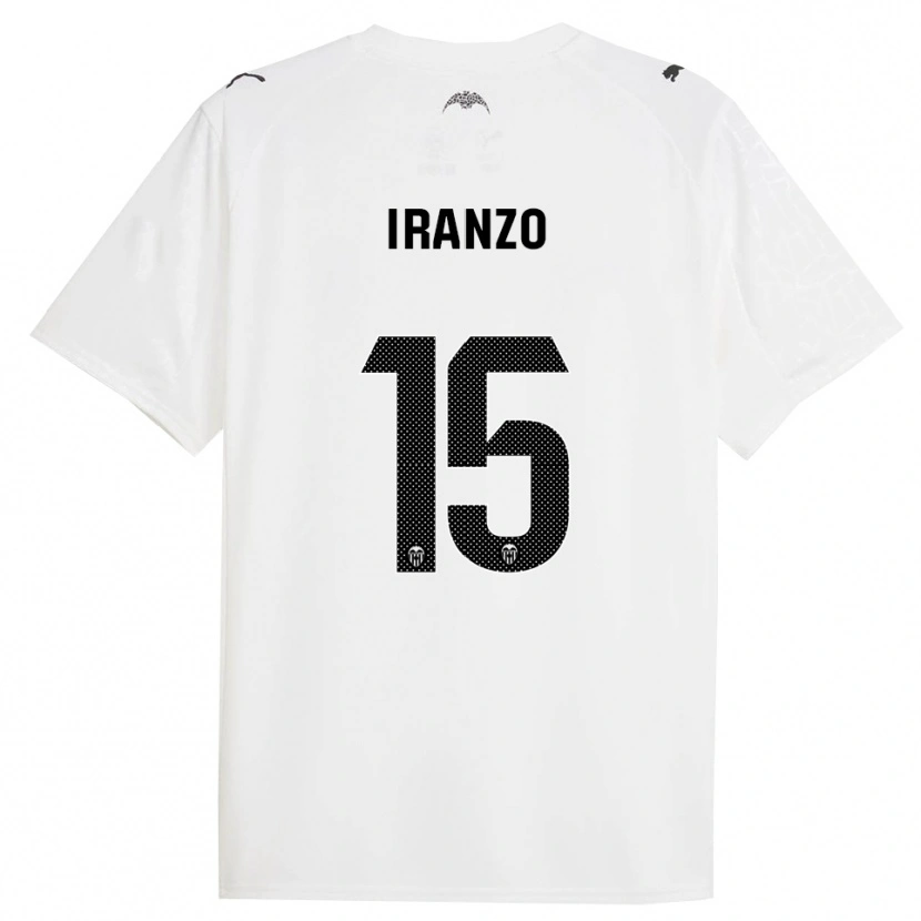 Danxen Dzieci Rubén Iranzo #15 Biało-Czarny Domowa Koszulka 2025/26 Koszulki Klubowe