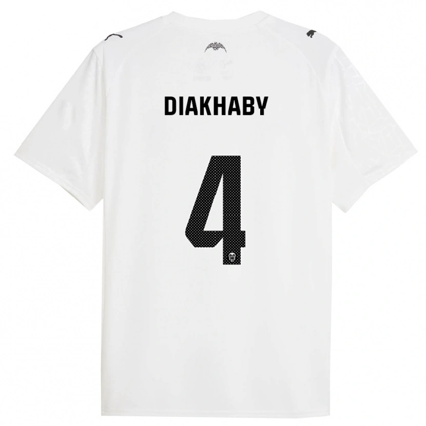Danxen Dzieci Mouctar Diakhaby #4 Biało-Czarny Domowa Koszulka 2025/26 Koszulki Klubowe