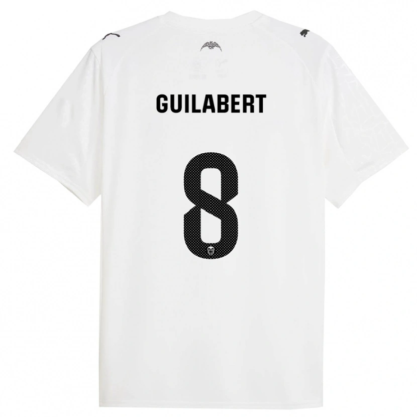 Danxen Dzieci Mario Guilabert #8 Biało-Czarny Domowa Koszulka 2025/26 Koszulki Klubowe