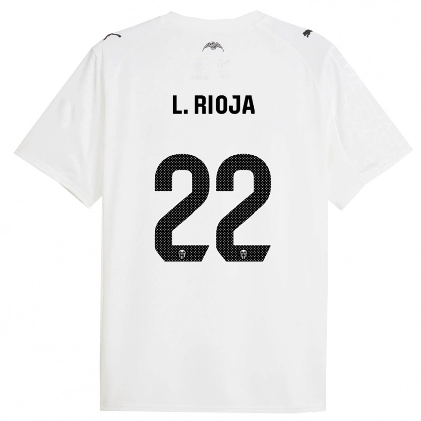 Danxen Dzieci Luis Rioja #22 Biało-Czarny Domowa Koszulka 2025/26 Koszulki Klubowe