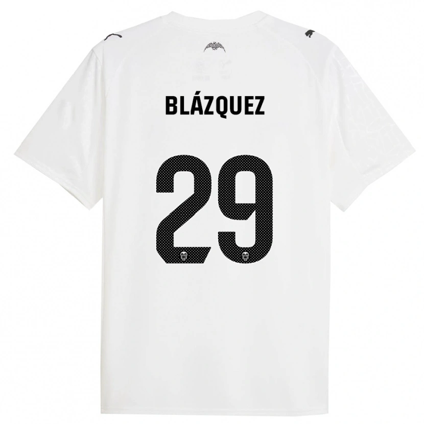 Danxen Dzieci Aimar Blázquez #29 Biało-Czarny Domowa Koszulka 2025/26 Koszulki Klubowe