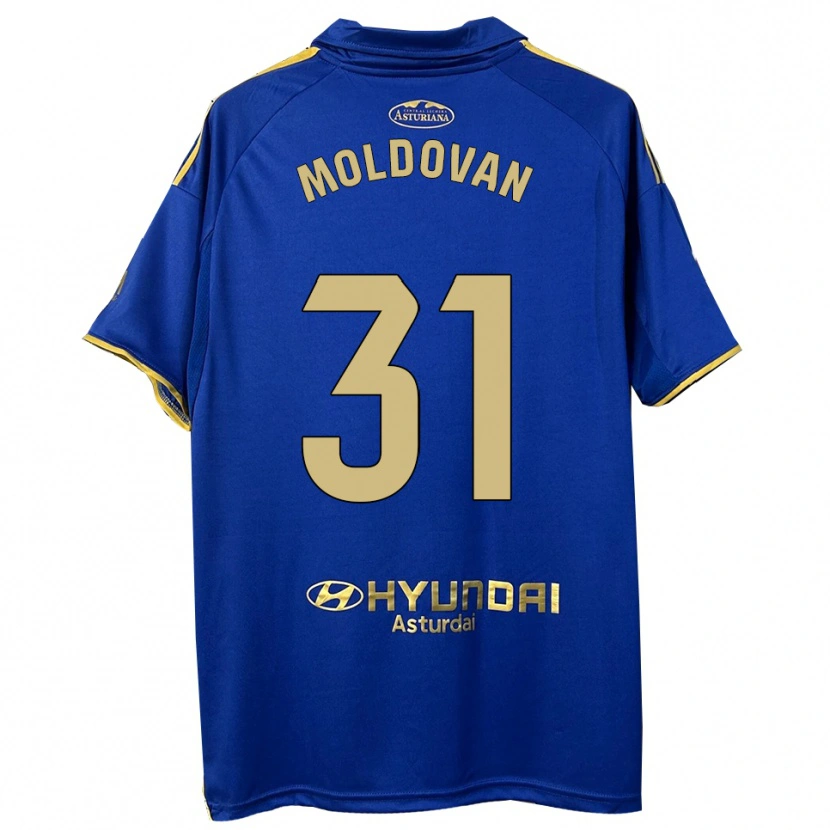 Danxen Dzieci Horațiu Moldovan #31 Niebiesko-Złoty Domowa Koszulka 2025/26 Koszulki Klubowe