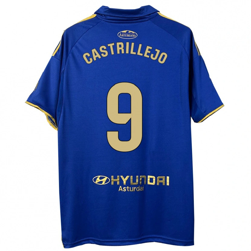 Danxen Dzieci Guillermo Castrillejo #9 Niebiesko-Złoty Domowa Koszulka 2025/26 Koszulki Klubowe