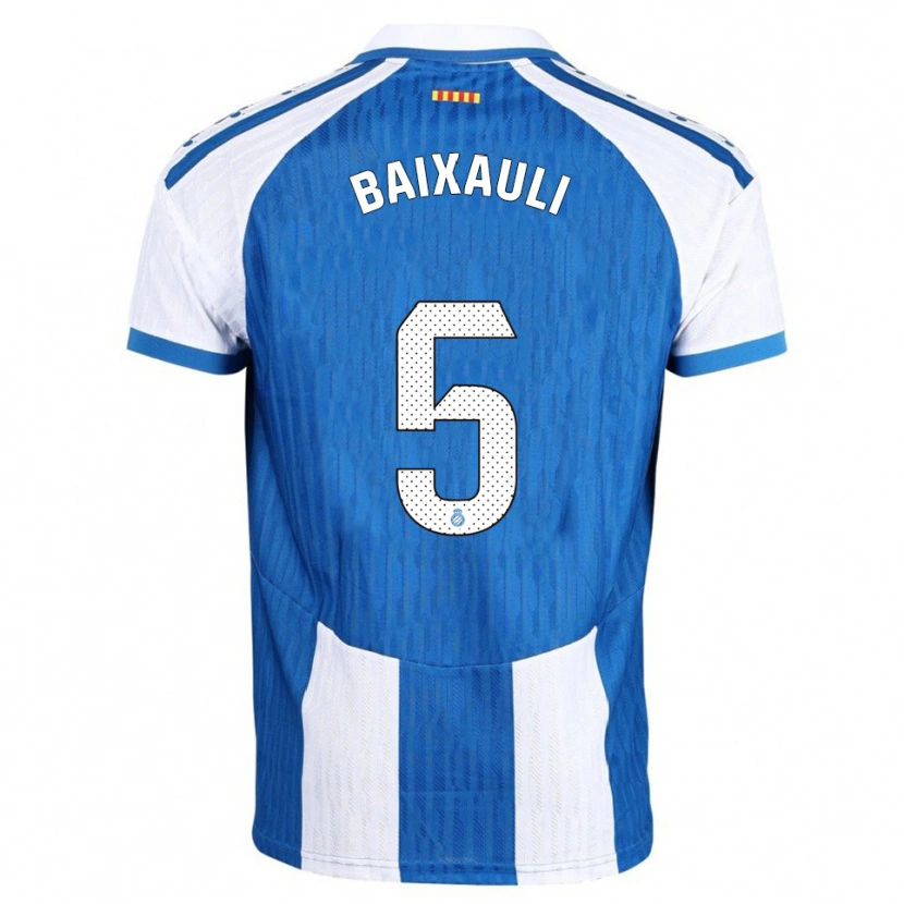 Danxen Dzieci Iker Baixauli #5 Niebiesko-Biały Domowa Koszulka 2025/26 Koszulki Klubowe