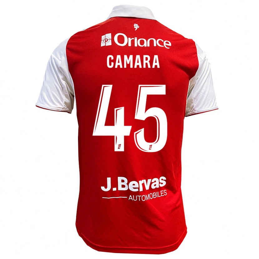 Danxen Dzieci Mahdi Camara #45 Czerwono-Biały Domowa Koszulka 2025/26 Koszulki Klubowe