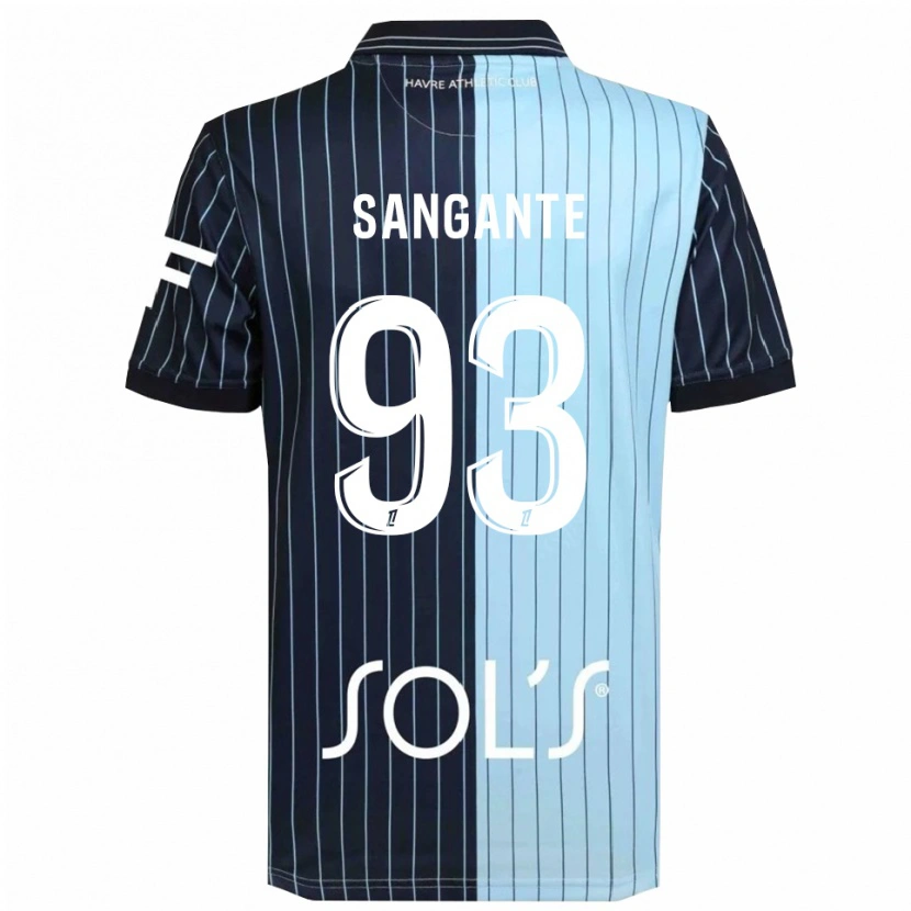 Danxen Dzieci Arouna Sangante #93 Granatowo-Błękitny Domowa Koszulka 2025/26 Koszulki Klubowe