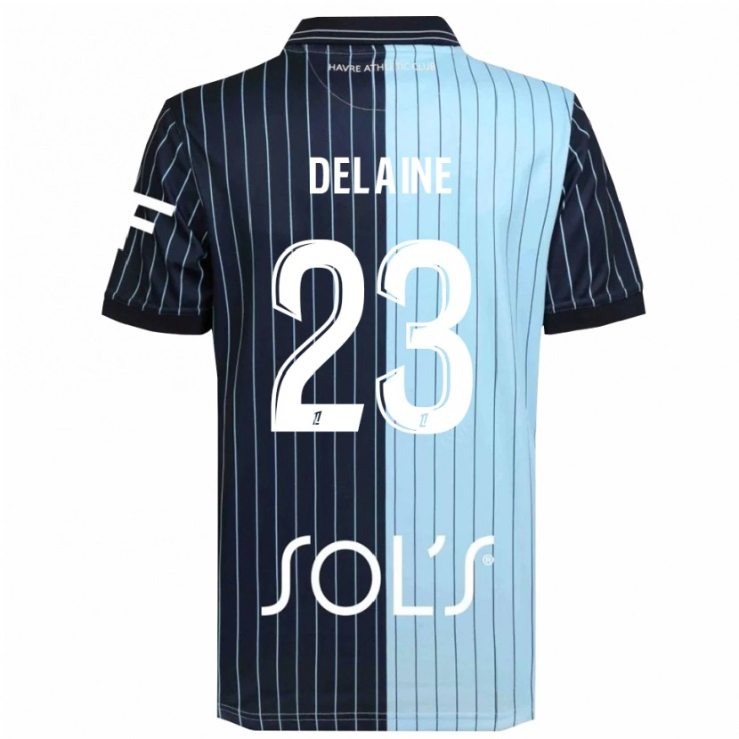 Danxen Dzieci Thomas Delaine #23 Granatowo-Błękitny Domowa Koszulka 2025/26 Koszulki Klubowe