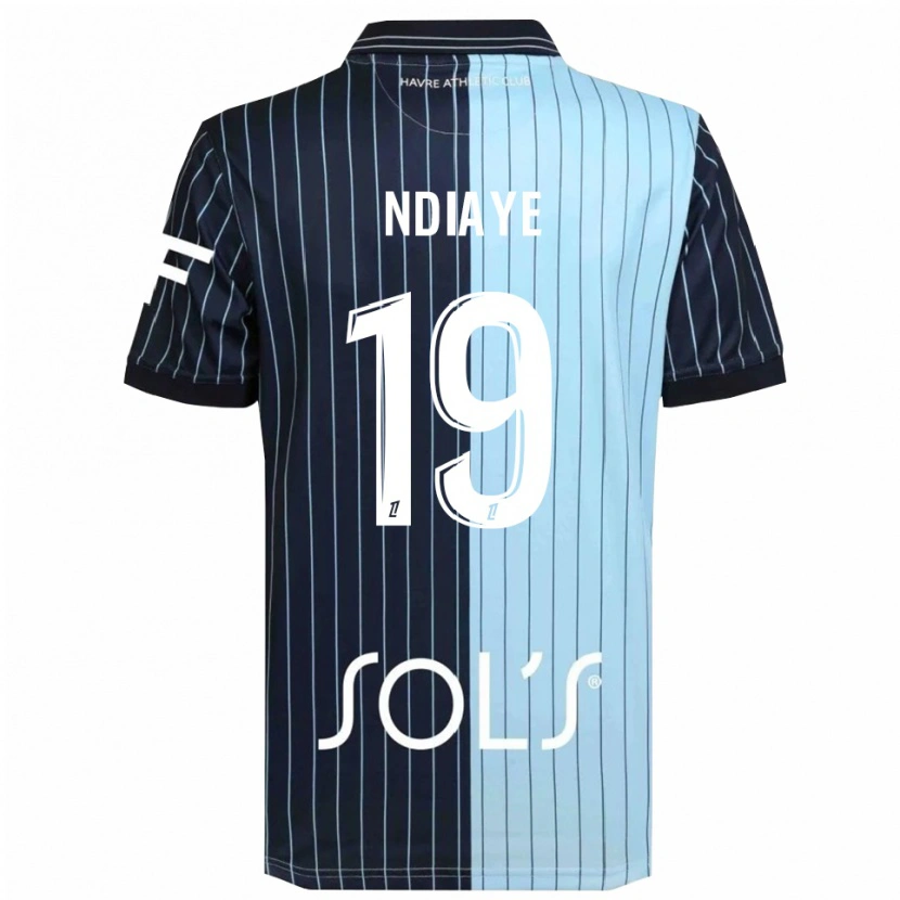Danxen Dzieci Rassoul Ndiaye #19 Granatowo-Błękitny Domowa Koszulka 2025/26 Koszulki Klubowe