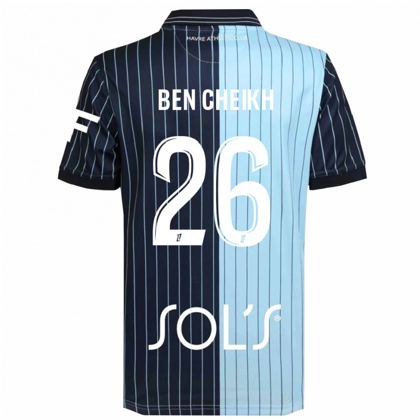 Danxen Dzieci Ayman Ben Cheikh #26 Granatowo-Błękitny Domowa Koszulka 2025/26 Koszulki Klubowe